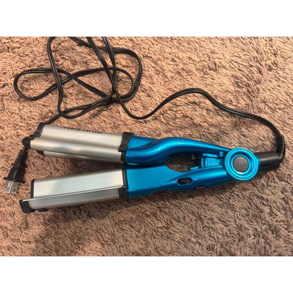 Bed Head TIGI Wave Artist Deep Waver Hair Crimper Curling Iron Blue Works - Picture 4 of 6